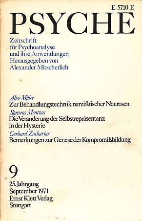 Psyche 25. Jahrgang 1971, Heft 9.