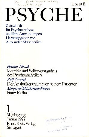 Psyche 31. Jahrgang 1977, Heft 1.