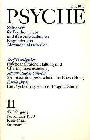 Psyche 43. Jahrgang 1989, Heft 11.