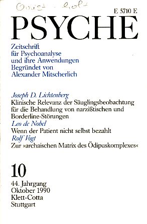 Psyche 44. Jahrgang 1990, Heft 10.