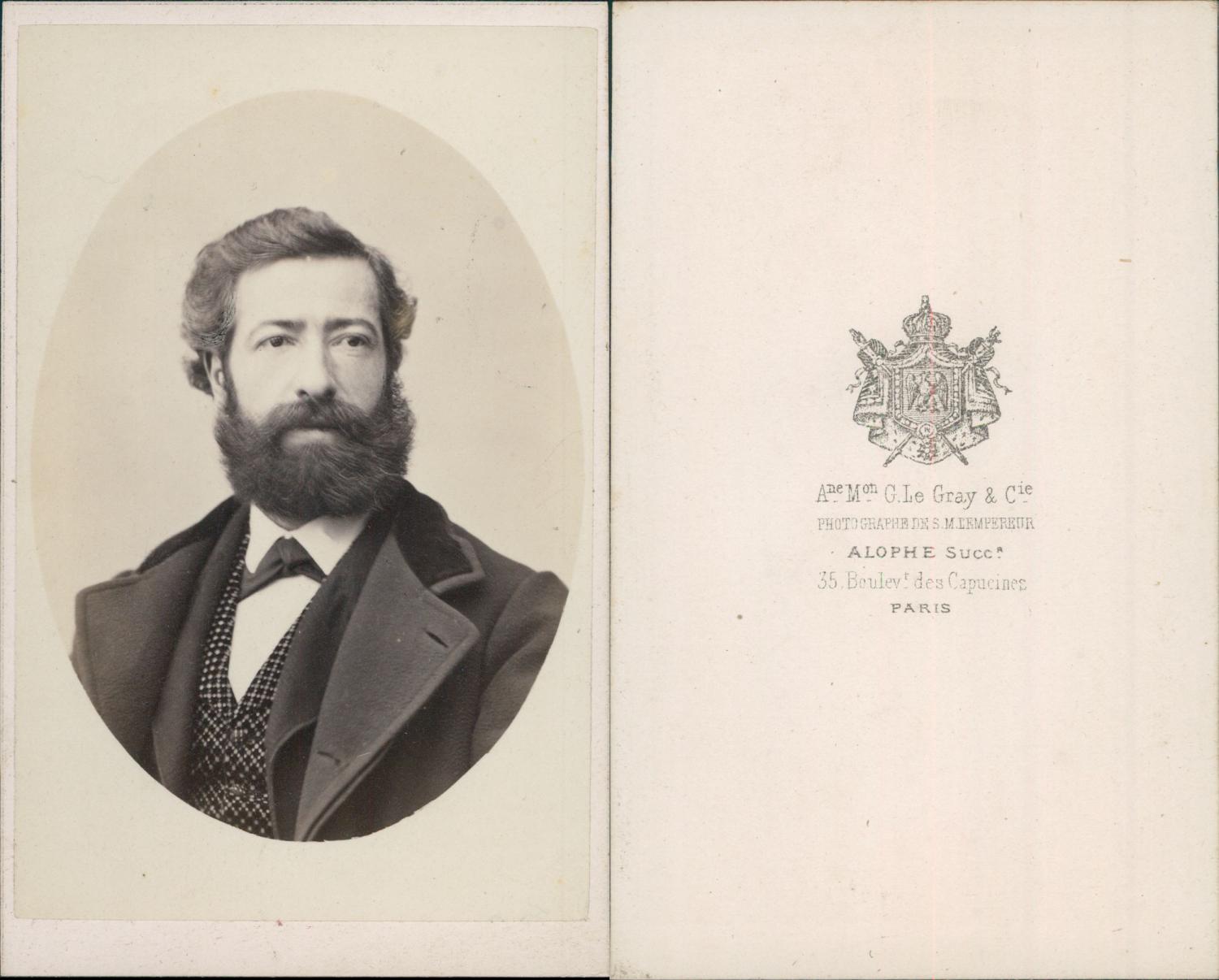 Alophe, Paris, Portrait homme barbu portant un gilet, circa 1865 by ...