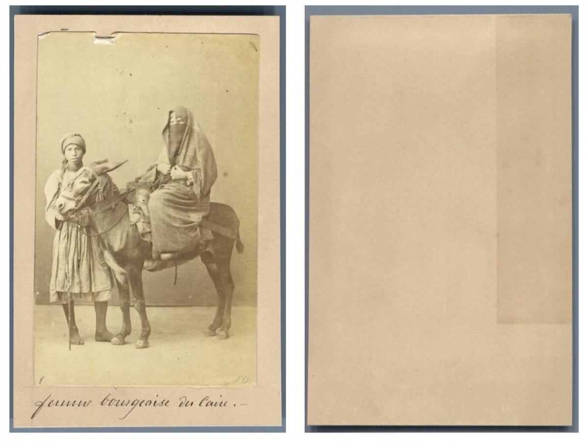 réception de Dames Européennes dans le sérail du Caire Egypte Gravure 1863 