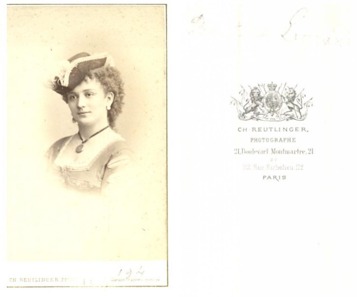 Paris-Portrait Lemercier Berthe Legrand 1850-1910 actrice Vintage albumen P 