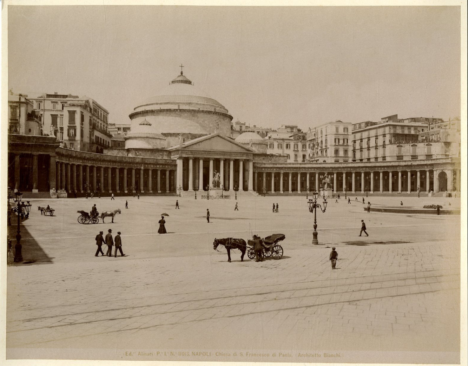 Ed. Alinari, Italia, Napoli, Chiesa di San Francesco di Paola par ...