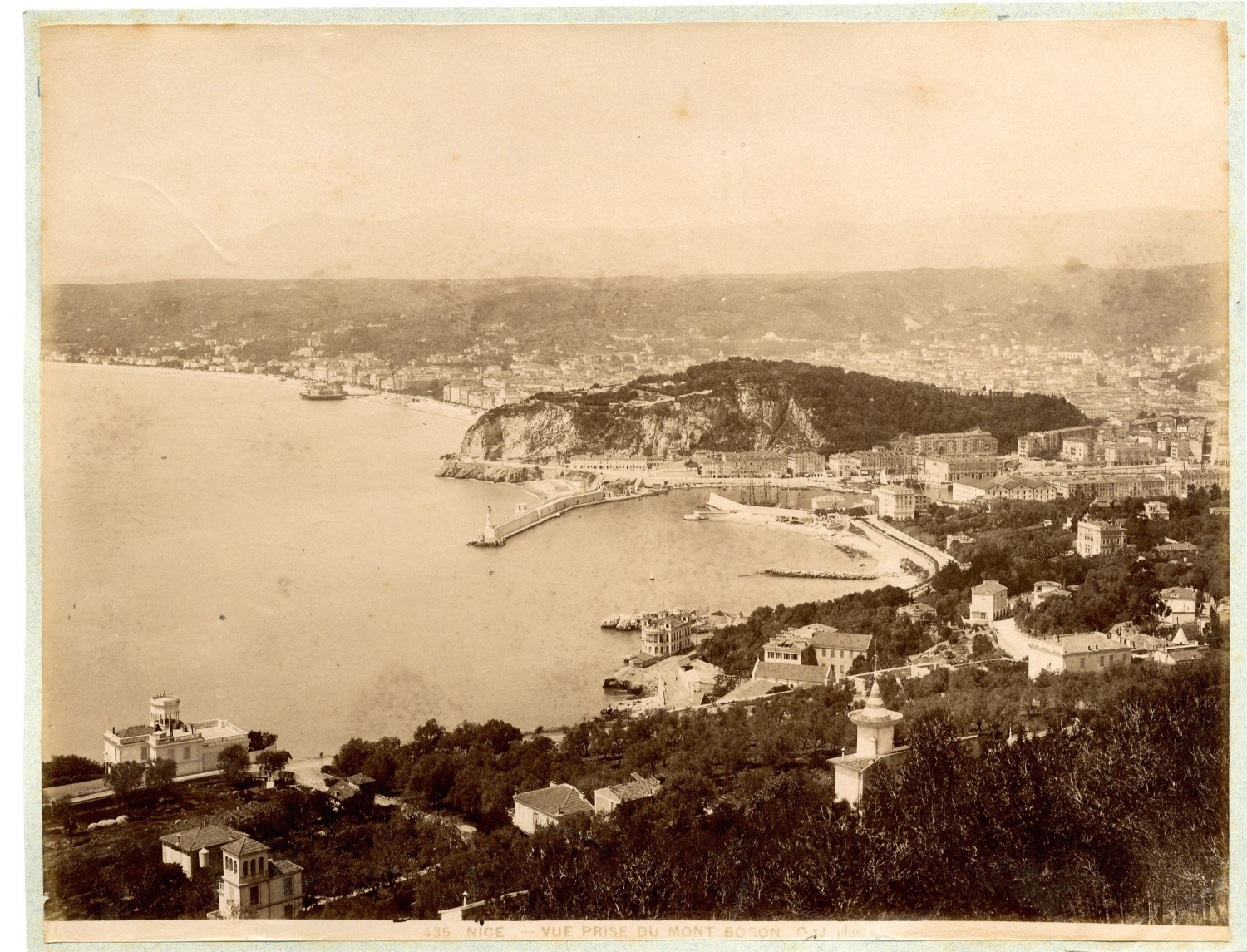 G.J., France, Nice, Vue prise du Mont Boron by Photographie originale ...