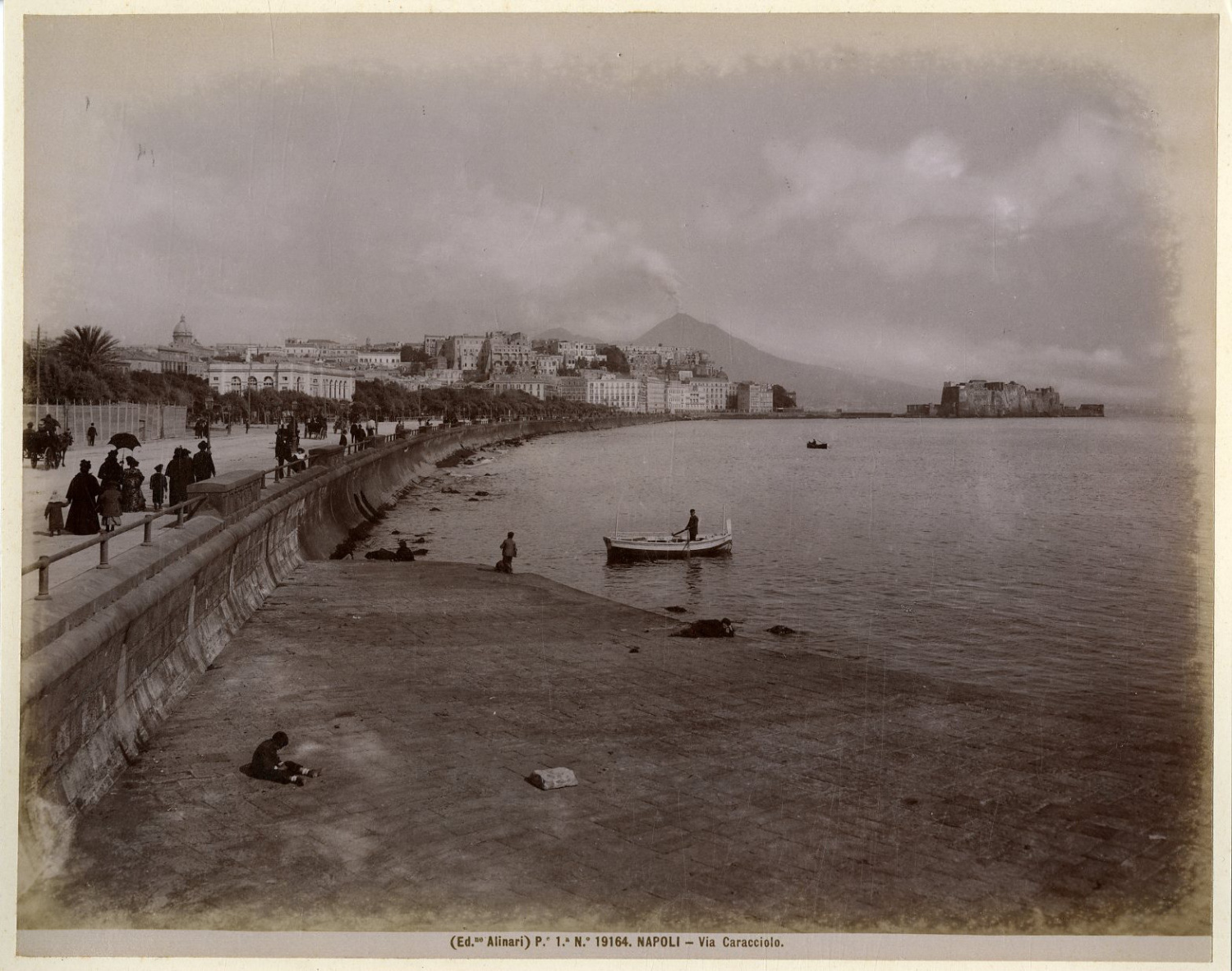 Ed. Alinari, Italia, Napoli, Via Caracciolo von Photographie originale ...