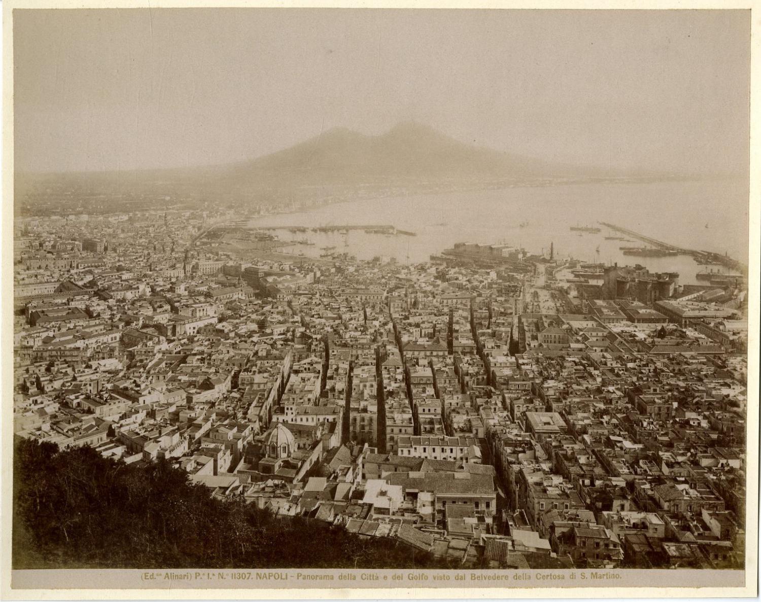 Ed. Alinari, Italia, Napoli, Panorama della Città visto dal Belvedere ...