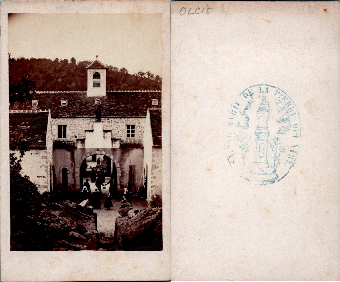 Abbaye de la Pierre qui Vire La Vierge CDV Vintage albumen Saint-Léger-Vauban 