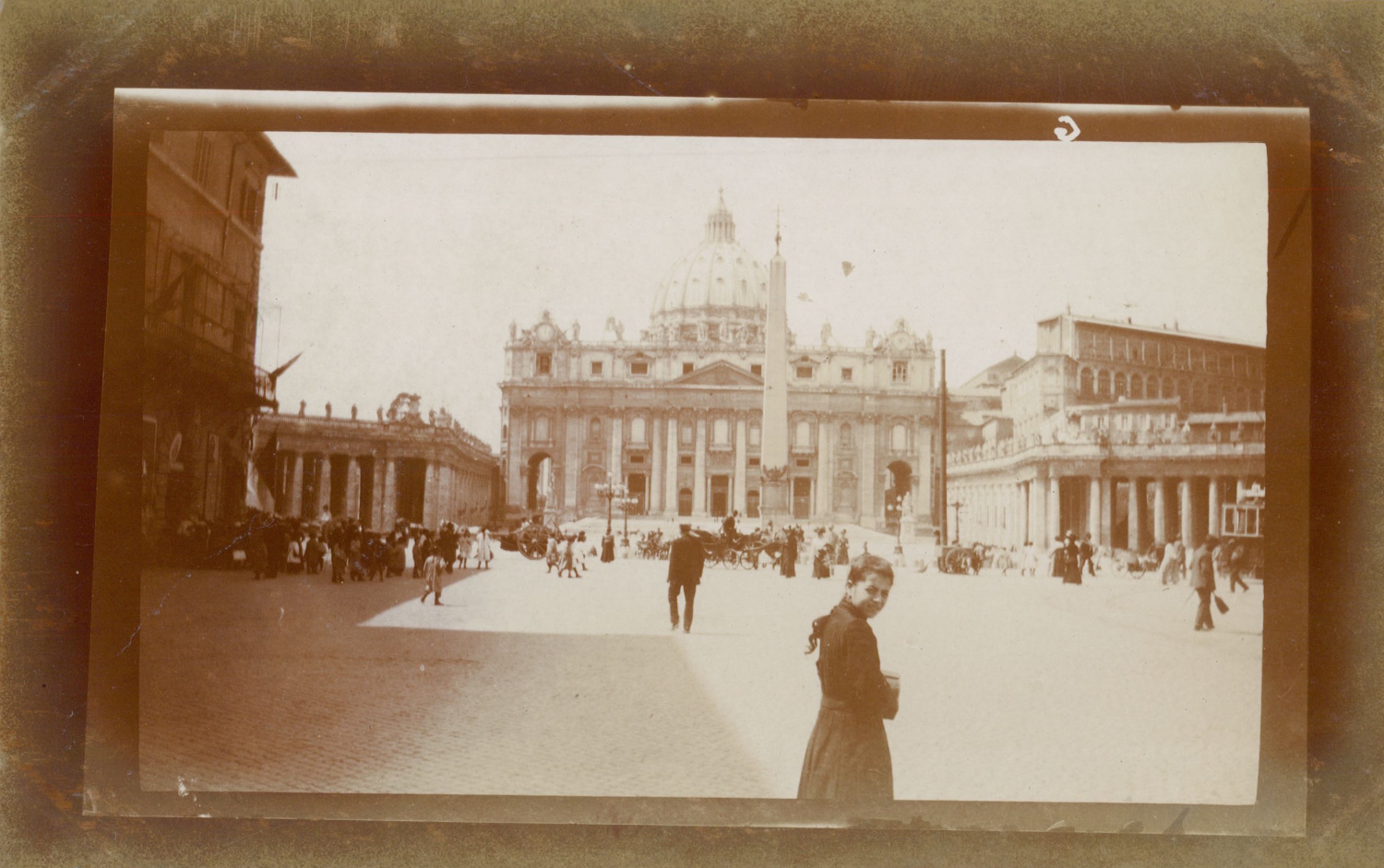 Italie Rome Basilique Saint Pierre 1911 Vintage Citrate Print On Carte Postale Paper By Photographie Originale Original Photograph 1911 Photograph Photovintagefrance