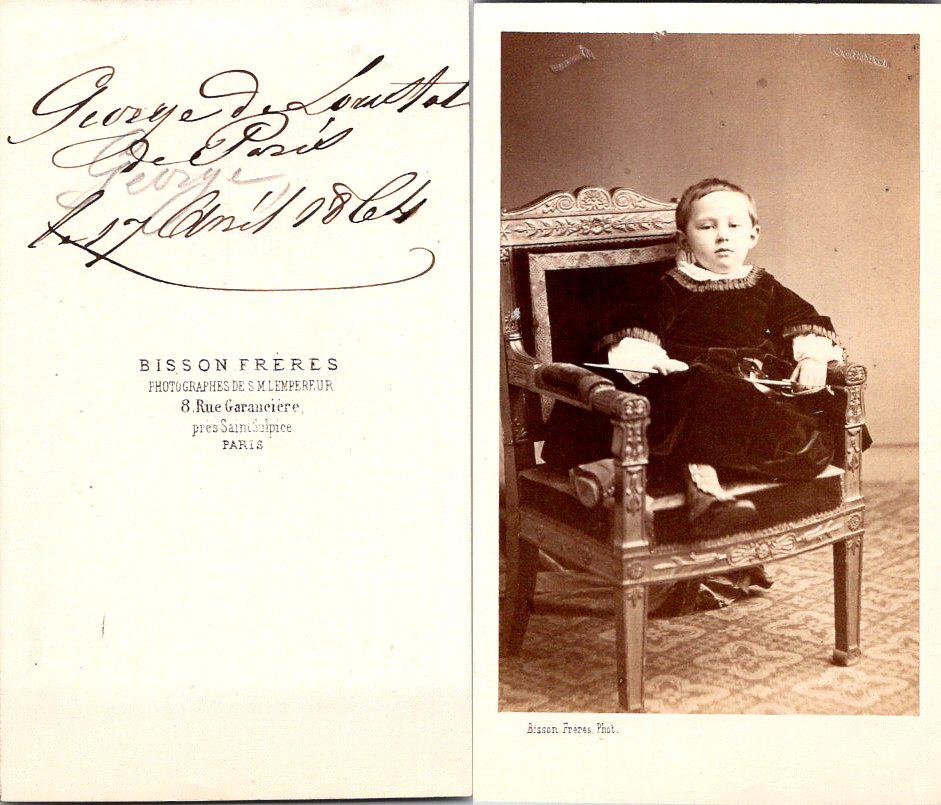 Bisson Freres Paris Un Petit Garcon Bebe Nomme Georges De Loustat By Photographie Originale Original Photograph 1864 Photograph Photovintagefrance