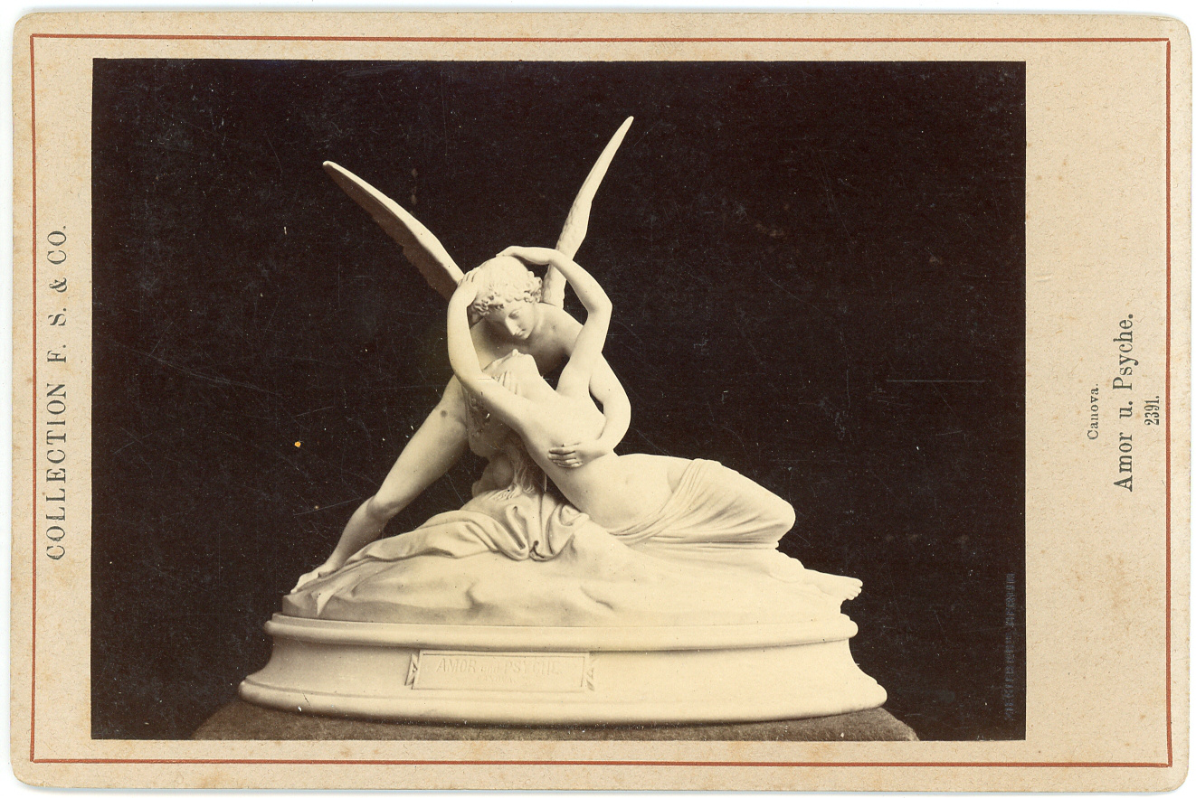 Sculpture Amor Et Psyche Ca 1880 Vintage Albumen Print By Photographie Originale Original Photograph 1880 Photograph Photovintagefrance