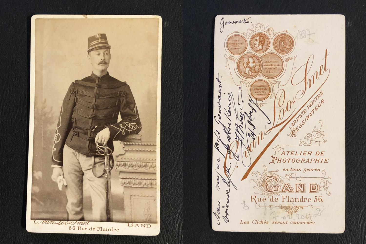 Van Loo Smet Gand Homme nomm Goovaert en uniforme militaire
