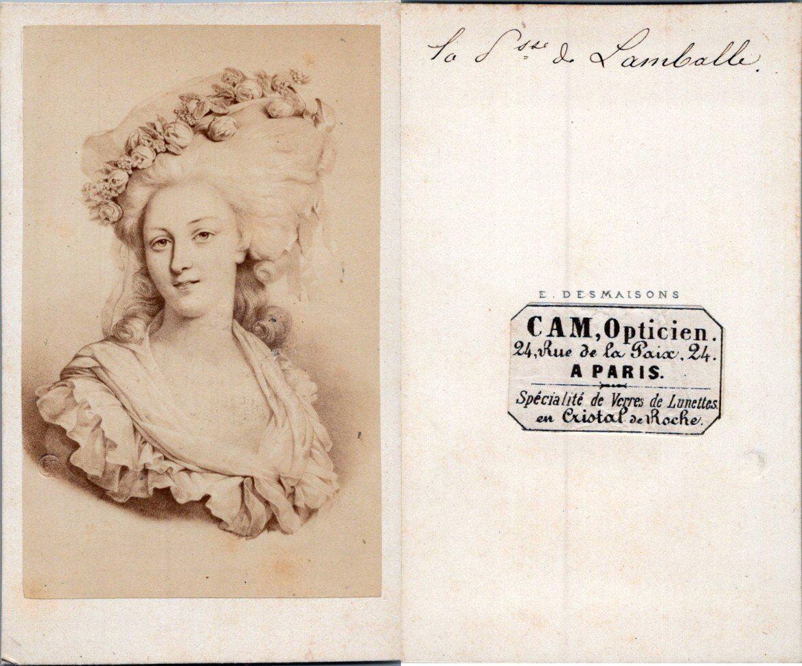 Desmaisons, Paris, La princesse de Lamballe, circa 1860 by Photographie