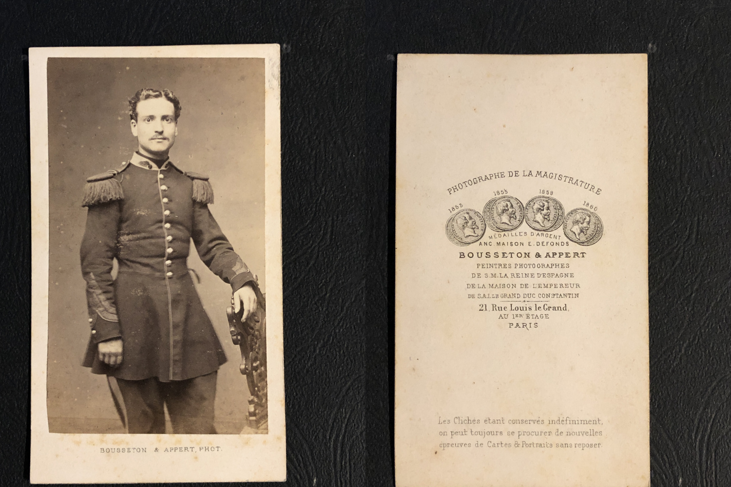 CDV Jeune homme en tenue militaire, circa 1870 by Photographie originale /  Original photograph: (1870) Photograph