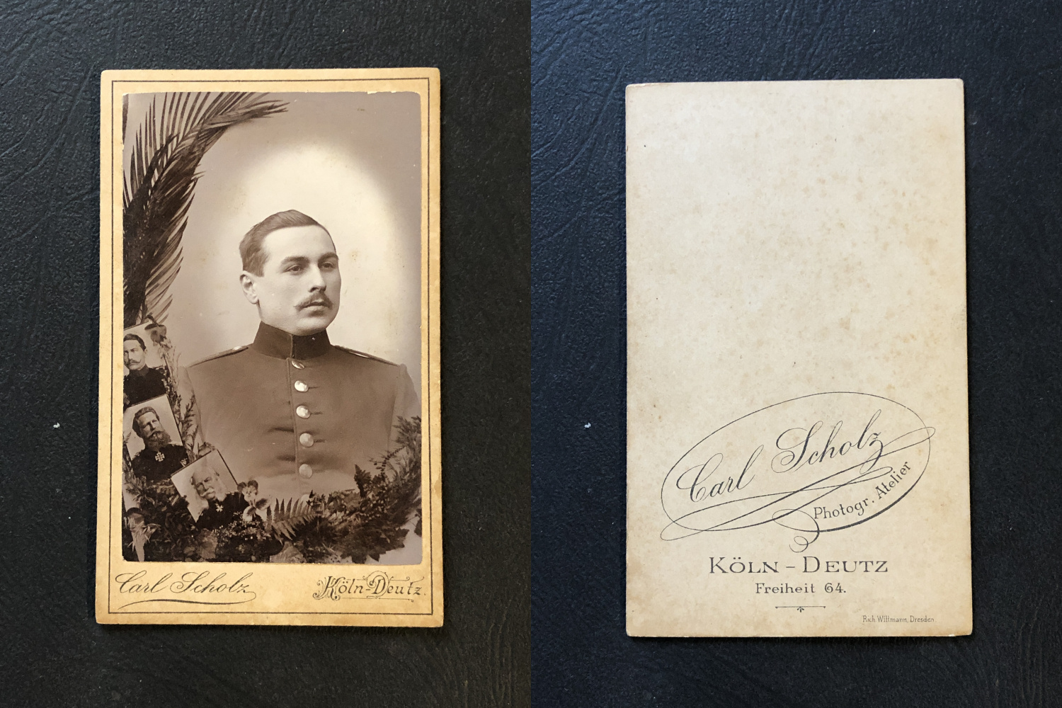 Carl Scholz, Köln-Deutz, Soldat, montage avec les rois de Prusse