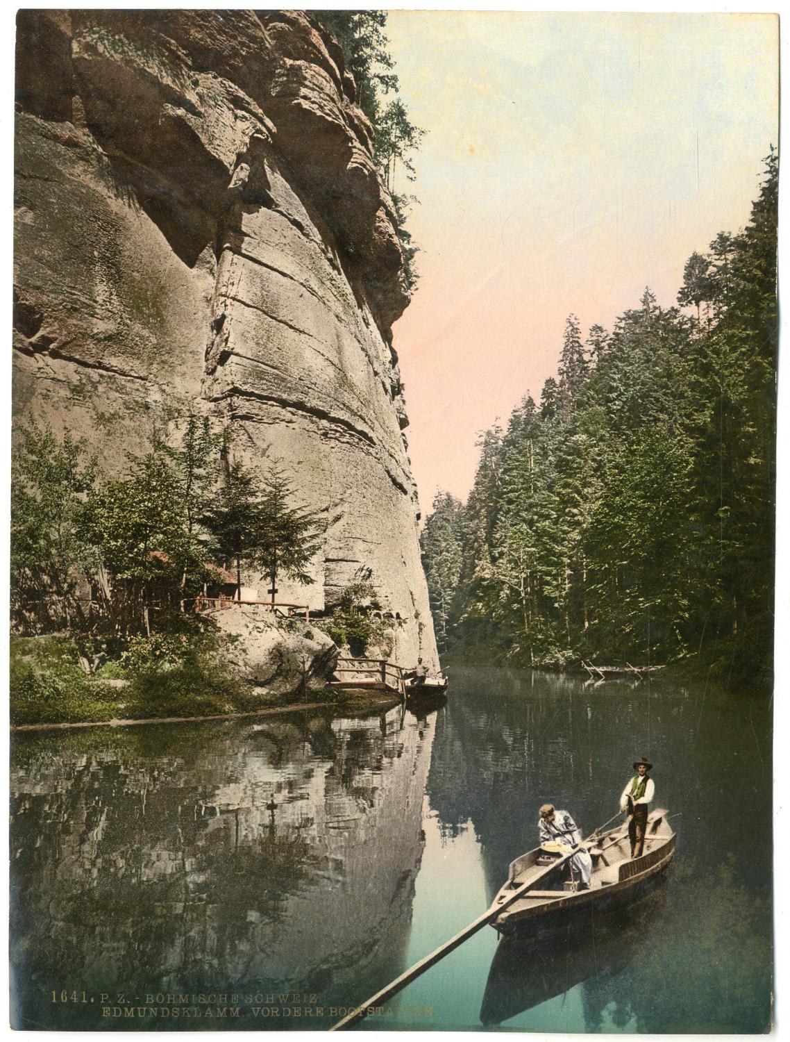 Bohmische Schweiz Edmundsklamm Obere Bootstation Von Photographie Originale Original Photograph 1894 Fotografie Photovintagefrance