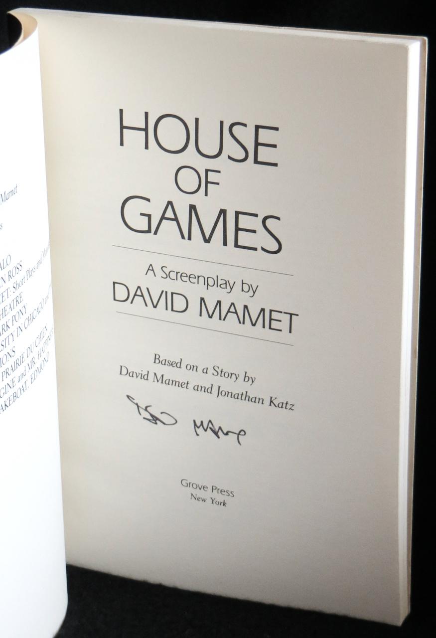 House of Games The Complete Screenplay by Mamet, David Very Good Soft