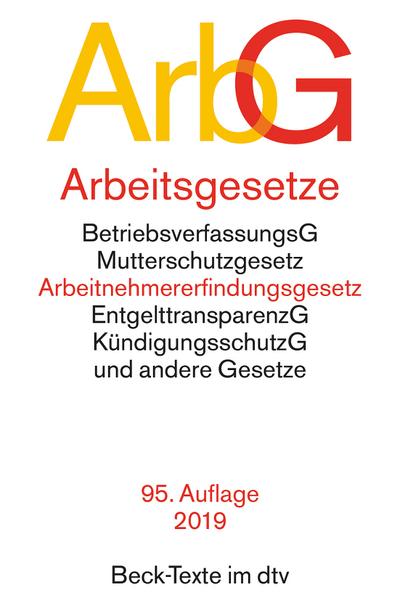 Arbeitsgesetze ArbG: mit den wichtigsten Bestimmungen zum Arbeitsverhältnis, Kündigungsrecht, Arbeitsschutzrecht, Berufsbildungsrecht, . und Verfahrensrecht (Beck-Texte im dtv) : mit den wichtigsten Bestimmungen zum Arbeitsverhältnis, Kündigungsrecht, Arbeitsschutzrecht, Berufsbildungsrecht, Tarifrecht, Betriebsverfassungsrecht, Mitbestimmungsrecht und Verfahrensrecht. mit TarifeinheitsG. Textausg. - Reinhard Richardi