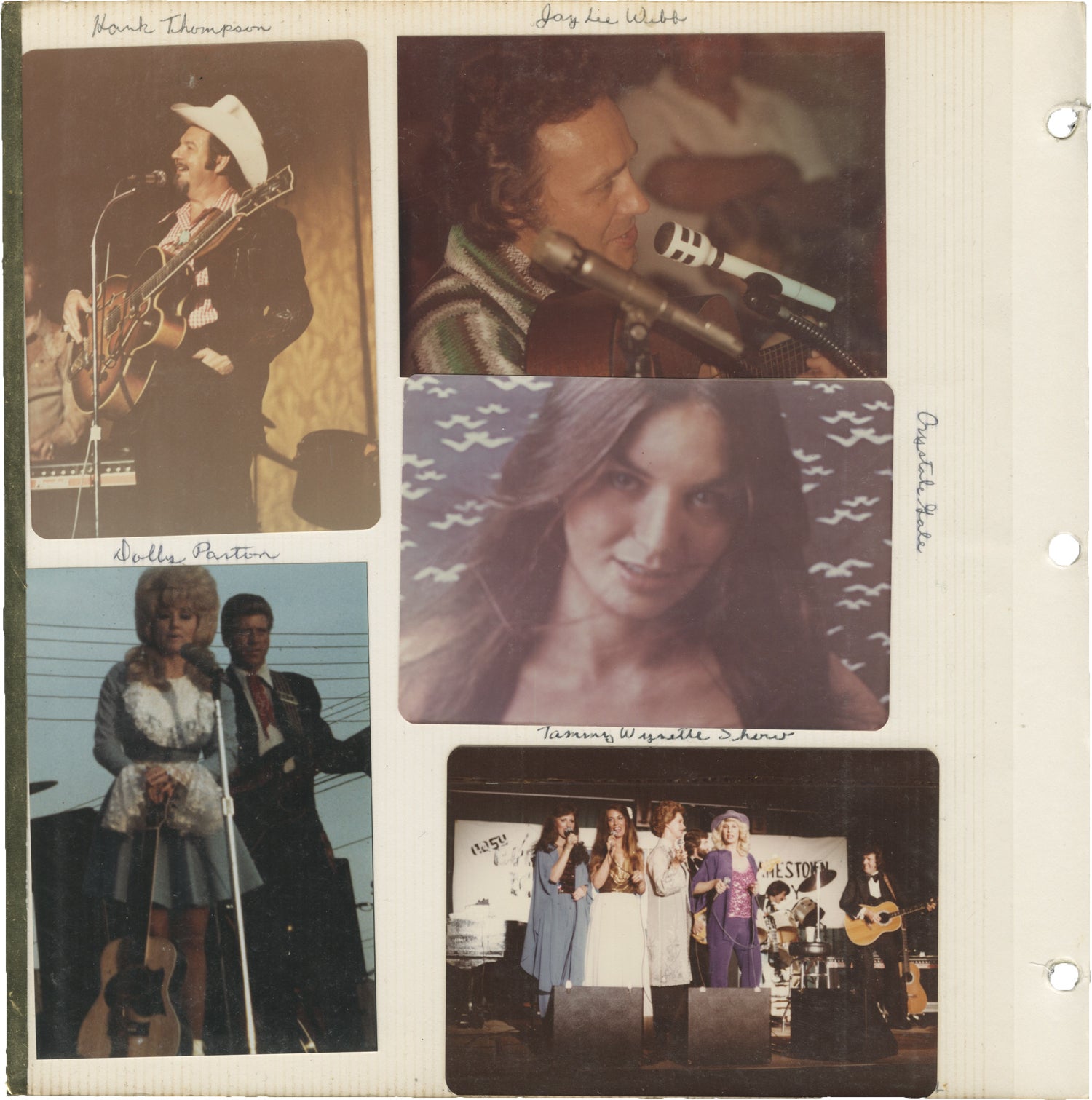 Archive of photographs of country music acts, circa 1970s [Country Music] Johnny Cash, Dolly Parton, Loretta Lynn, Conway Twitty, Hank Snow, June Car