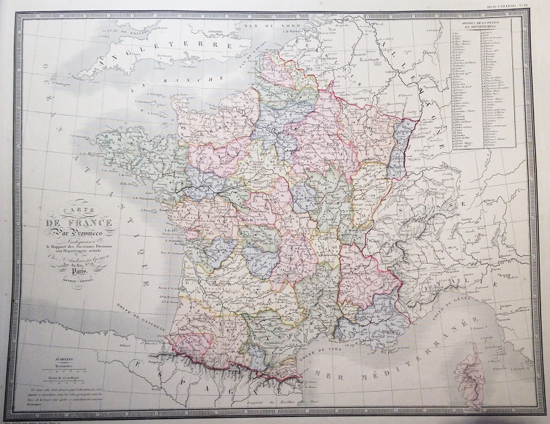 Carte de France par Provinces by Andriveau-Goujon, Eugène (1832-1897 ...