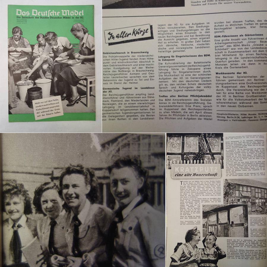 Das Deutsche Madel Die Zeitschrift Des Bundes Deutscher Madel In Der Hj Jahrgang 1942 Juniheft N A T I O N A L S O Z I A L I S T I S C H