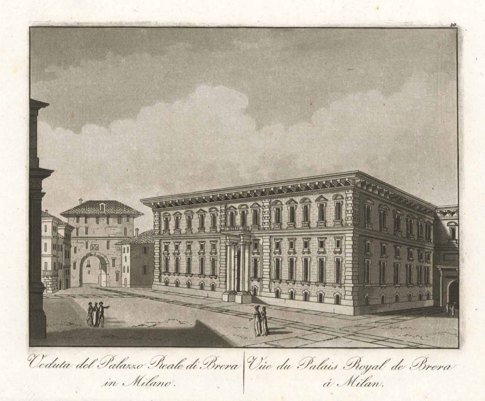 Veduta del Palazzo Reale di Brera in Milano by Ronchi L. edit.: (1875 ...