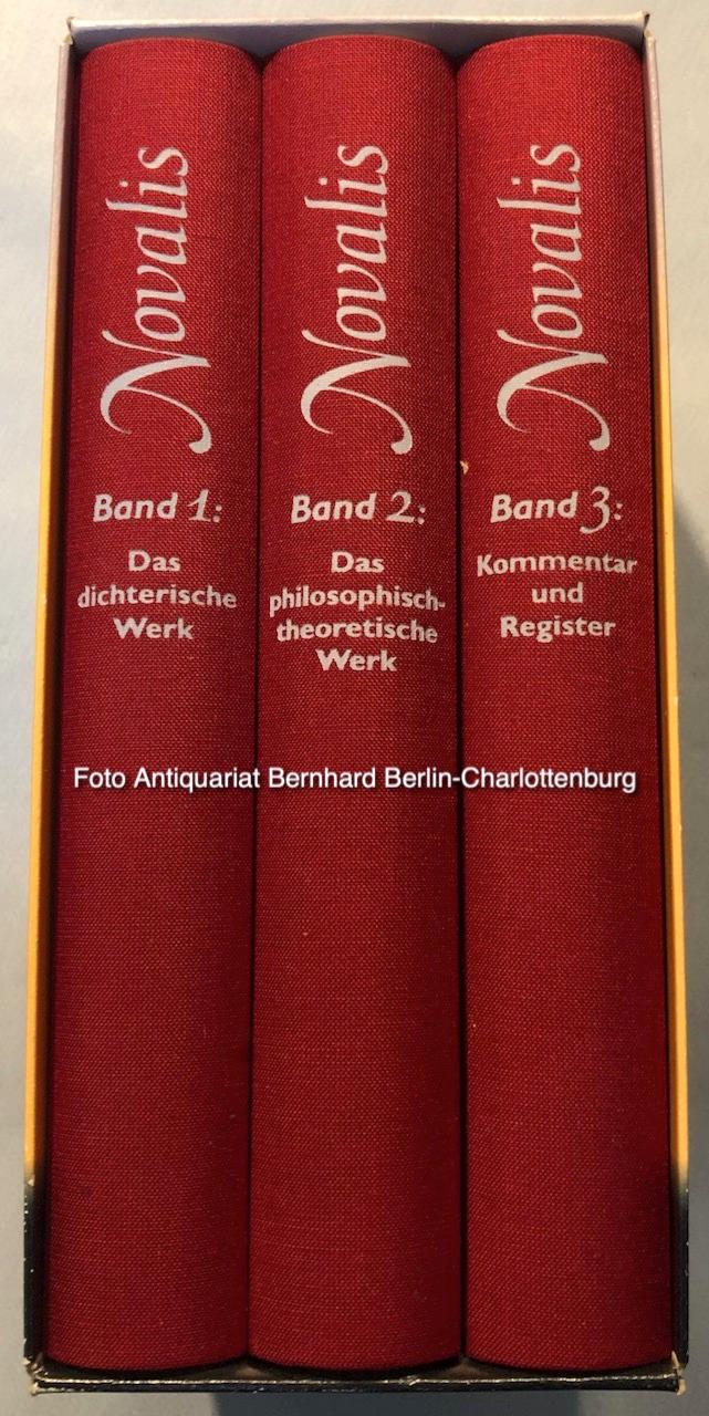 Werke, Tagebücher und Briefe Friedrich von Hardenbergs (Band 1, Band 2 und Band 3 cplt. im Schuber) - Novalis (Pseudonym von Friedrich von Hardenberg); Hans-Joachim Mähl; Richard Samuel; Hans Jürgen Balmes (Hrsg.)