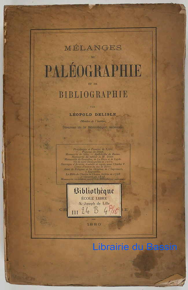 Mélanges de paléographie et de bibliographie - Léopold Delisle