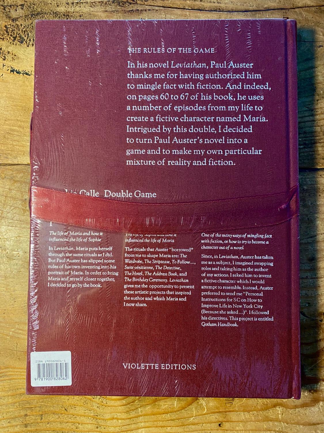 Sophie Calle: Double Game by Calle, Sophie; Auster, Paul