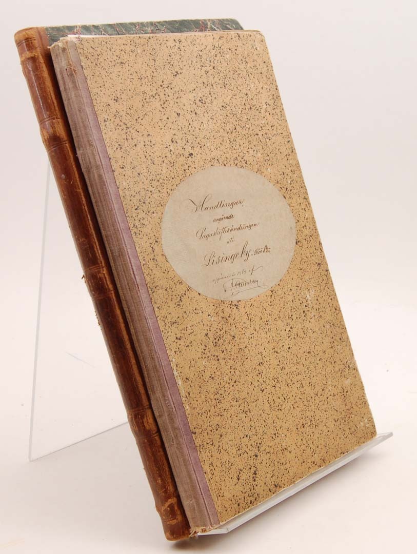 Lisinge Bys Lagaskifteshandlingar Good Hardcover 1867 Thulin Ohlson Antiqbookseller Since 1918