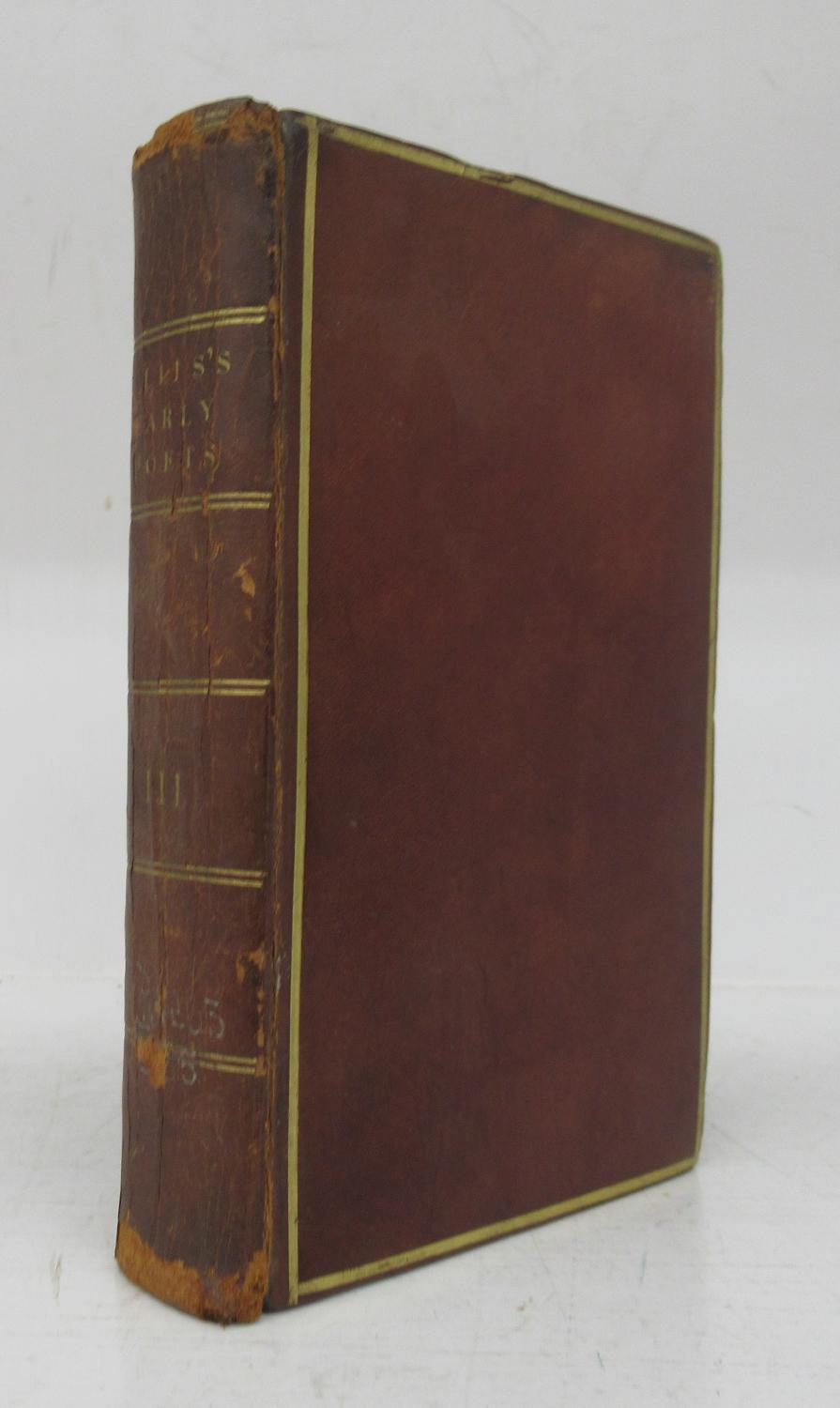 Specimens of the Early English Poets, to which is prefixed An Historical Sketch of the rise and the progress of the English Poetry and Language. Vol. III only - ELLIS, George