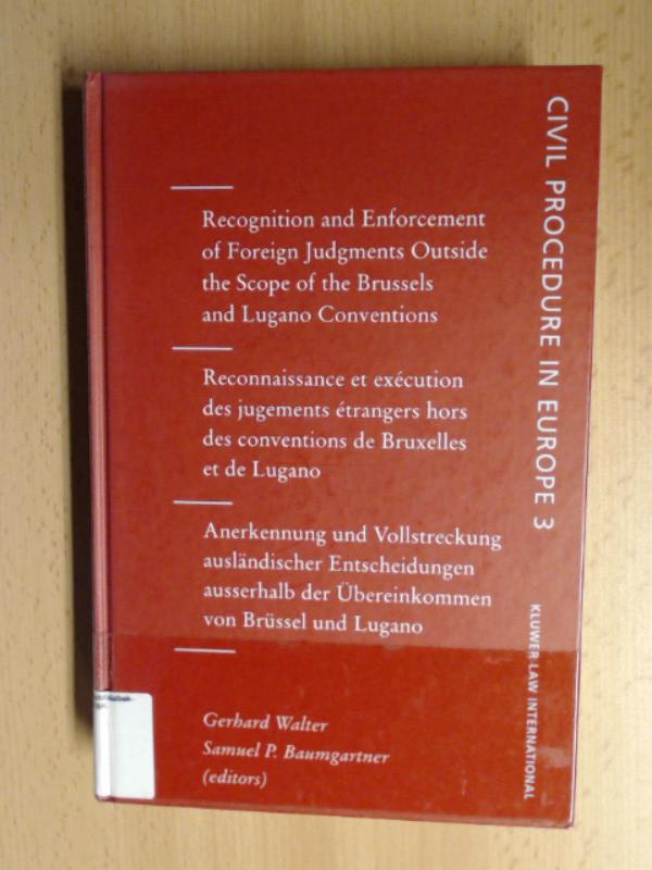 Execution Foreign Judgement Recognition And Enforcement Of Foreign