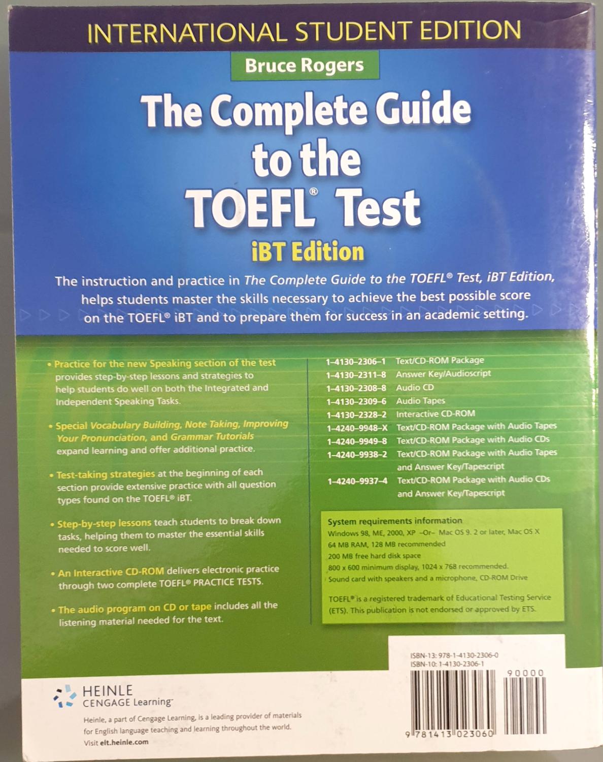 The complete guide to the toefl test ibt edition de rogers bruce muy