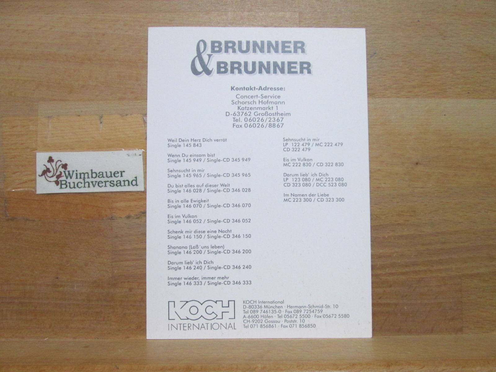 Original Autogramm Brunner & Brunner/// Autogramm Autograph signiert