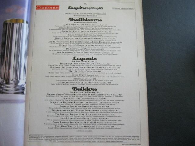 ESQUIRE Magazine - December, 1983 - 50th Anniversary Issue