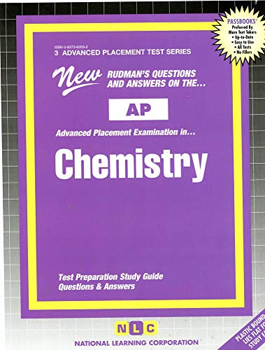 CHEMISTRY (Advanced Placement Test Series) (Passbooks) (ADVANCED PLACEMENT TEST SERIES (AP)) Plastic Comb - National Learning Corporation