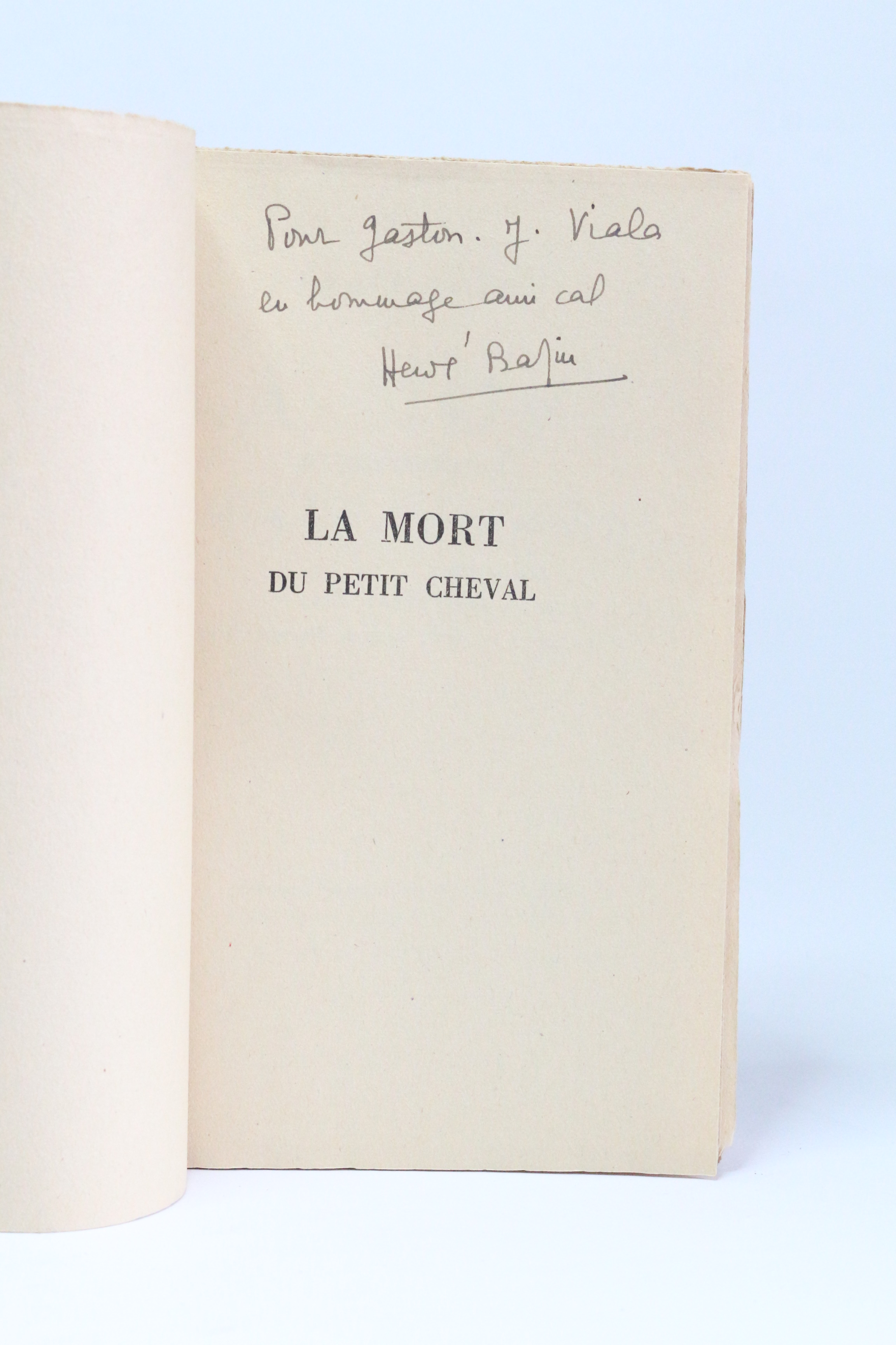 La mort du petit cheval by BAZIN Hervé: couverture souple (1950) Signed ...