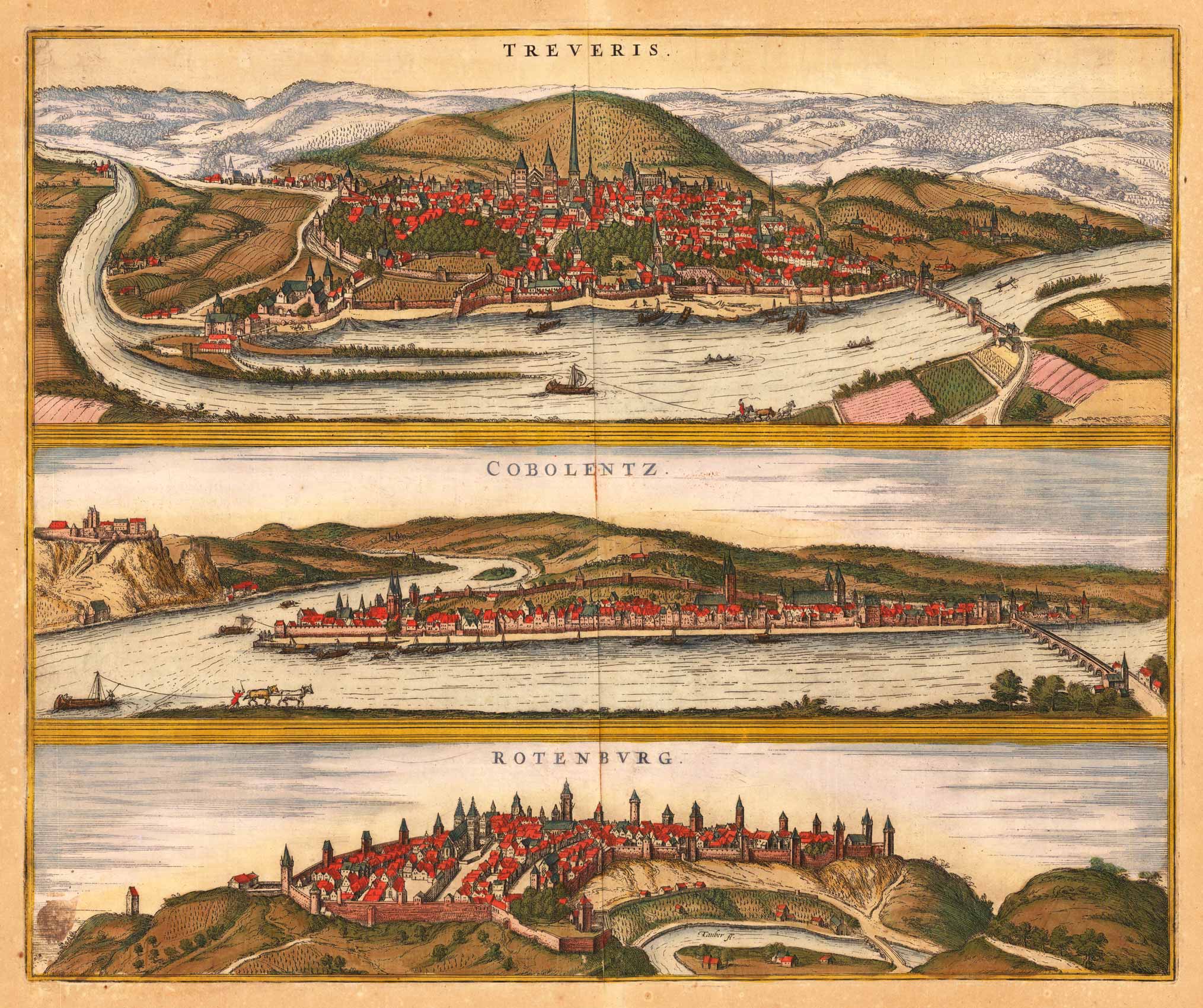 Treveris - Cobolentz - Rotenburg by Jansonnius, Joan.: (1657) Map ...
