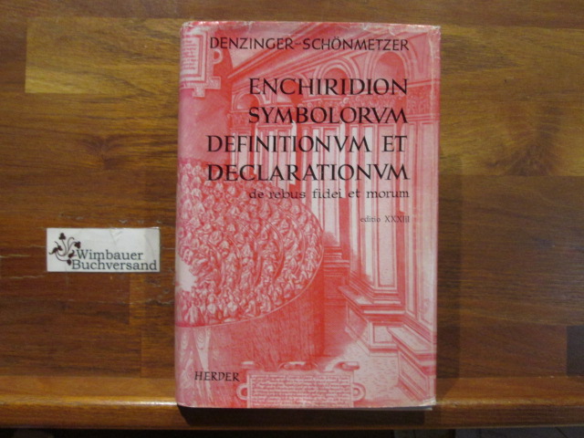 denzinger schonmetzer enchiridion symbolorum denzinger schonmetzer enchiridion symbolorum