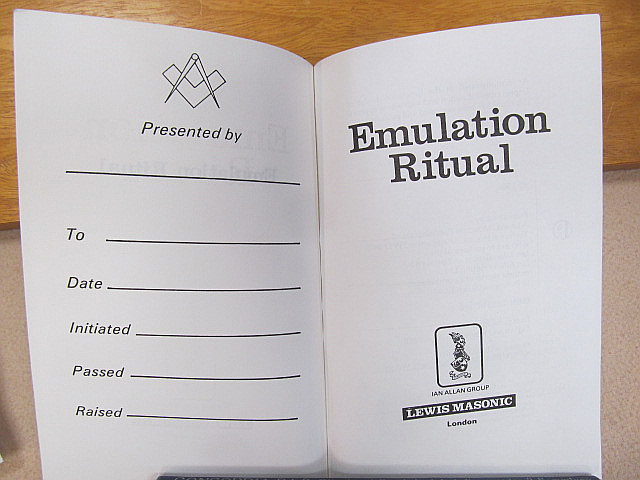 Emulation Ritual as demonstrated in the Emulation Lodge of Improvement ...
