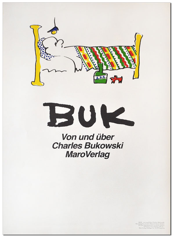 POSTER: BUK - VON UND BUKOWSKI von Bukowski, Charles: (1984) First | Captain Ahab's Rare Books, ABAA