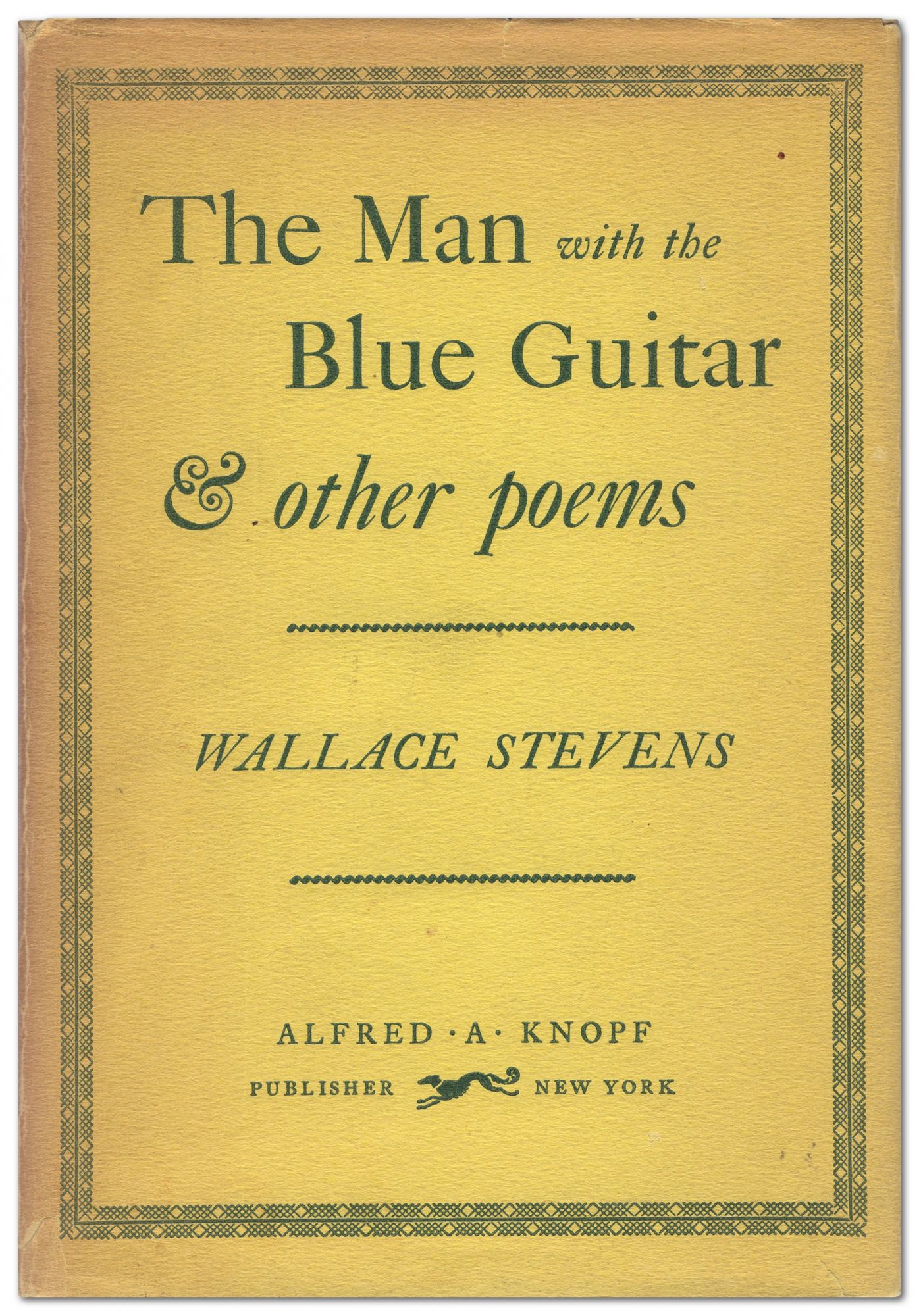 The Man with the Blue Guitar & Other Poems par STEVENS, Wallace Fine