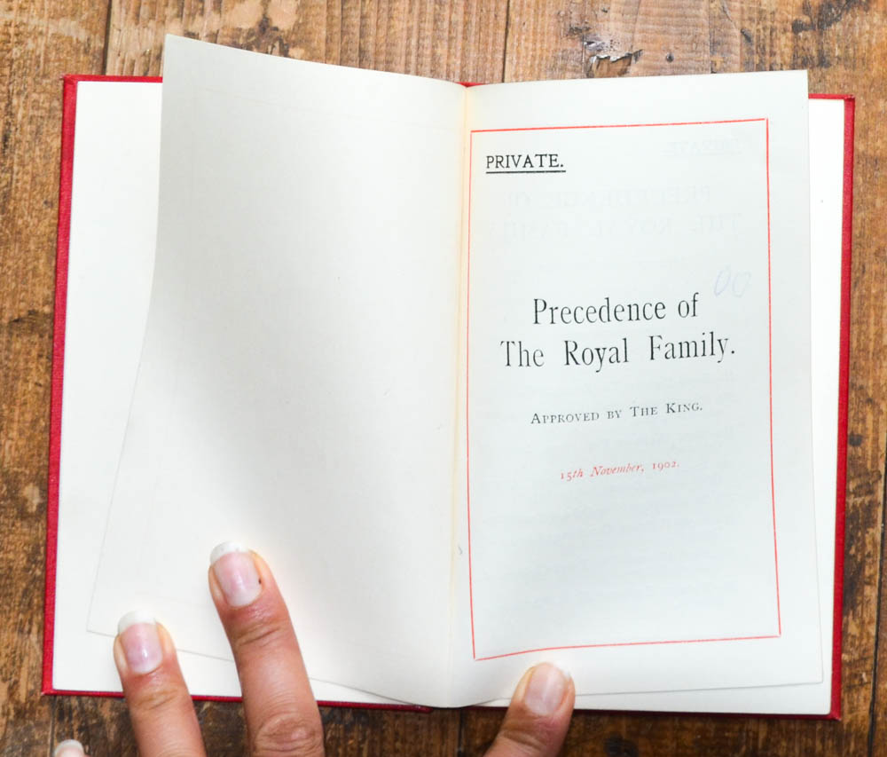 Precedence of the Royal Family Approved by the King by British Royal Precedence of the Royal Family Approved by the King by British Royal