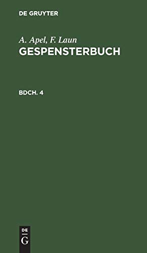 Gespensterbuch (German Edition) [Hardcover ] - Apel, A
