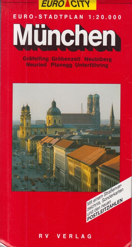 Euro City - München - Euro - Stadtplan 1:20000 - Gräfelfing- Gröbenzell - Neubiberg - Neuried - Planegg - Unterföhring.