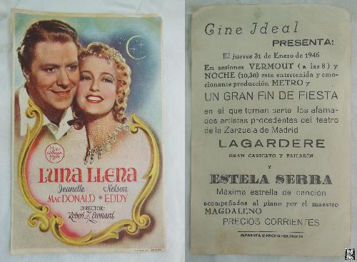 Cartel - Poster : LUNA LLENA, LAGARDERE Y ESTELA SERRA by Sin autor ...
