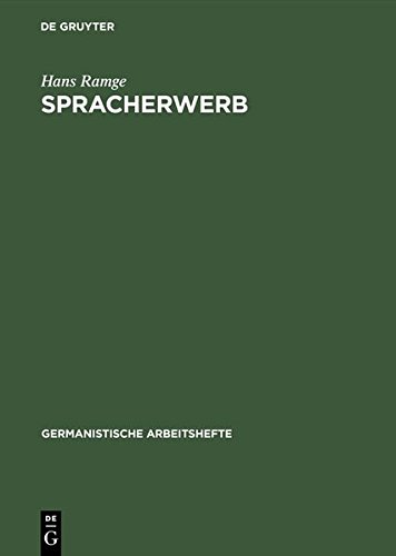 Spracherwerb (Germanistische Arbeitshefte) (German Edition) Hardcover - Ramge, Hans