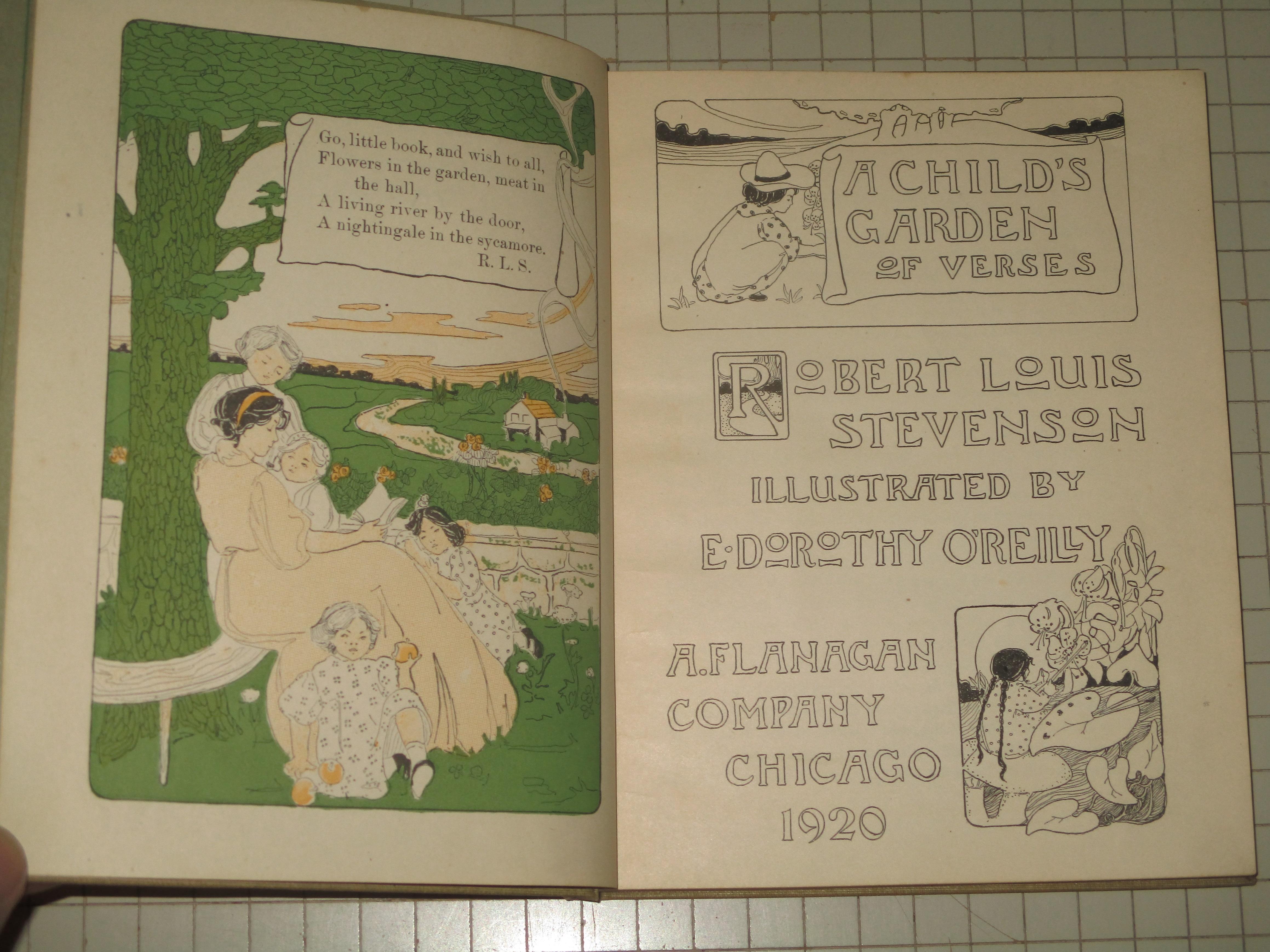 1920 A Child's Garden of Verses Robert Louis Stevenson illustrated