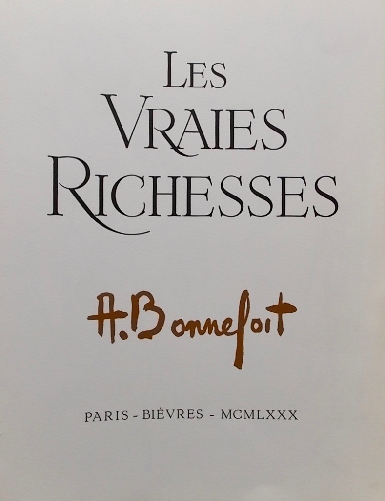 Les vraies richesses. par [BONNEFOIT (Alain)] - GIONO (Jean) | Le ...
