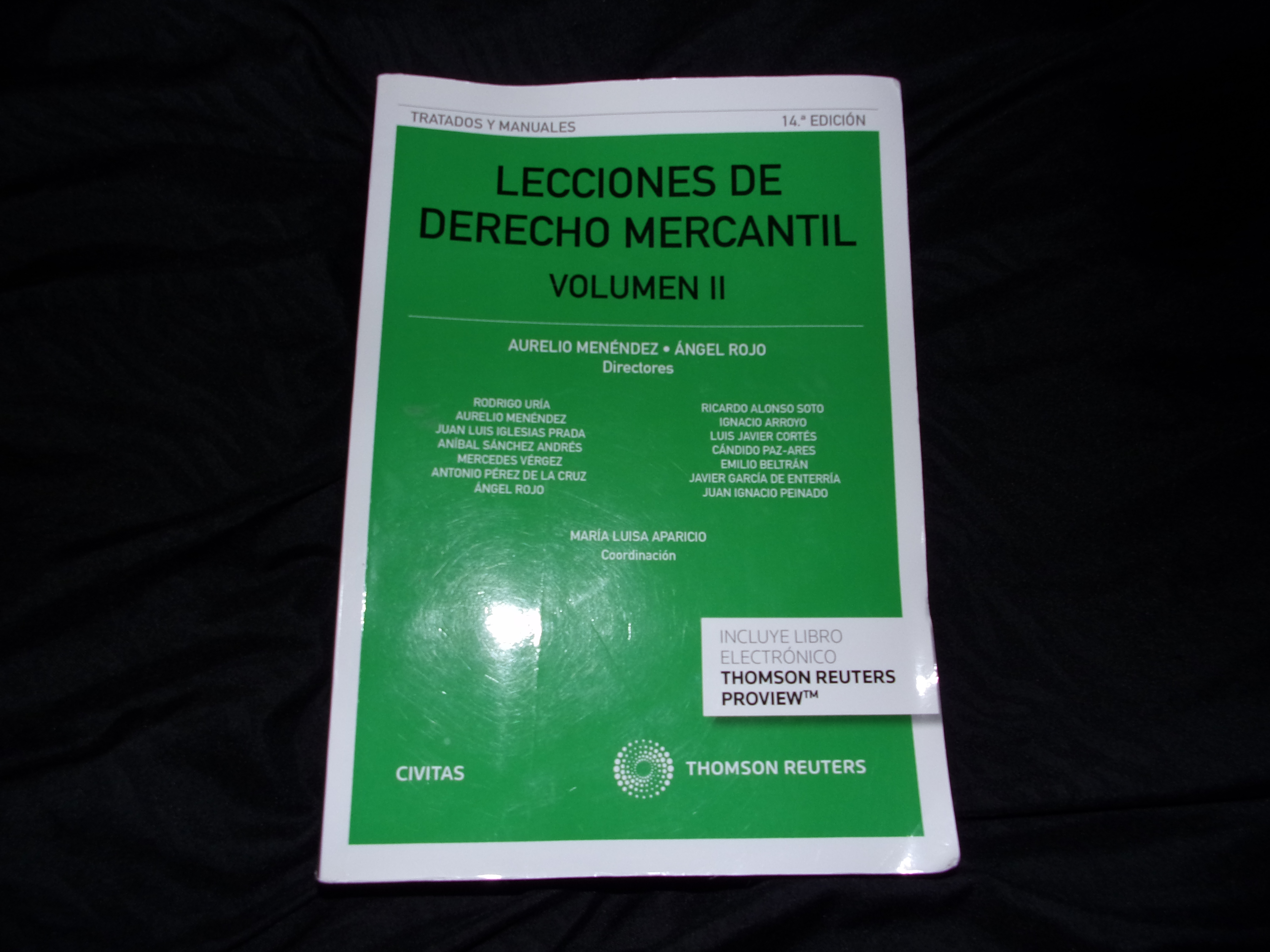 LECCIONES DE DERECHO MERCANTIL, volumen 2 - Aurélio Menéndez et Angel Rojo